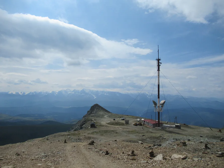 Акташский ретранслятор и горная панорама